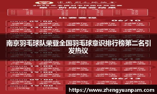 南京羽毛球队荣登全国羽毛球意识排行榜第二名引发热议
