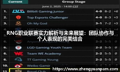 RNG职业联赛实力解析与未来展望：团队协作与个人表现的完美结合